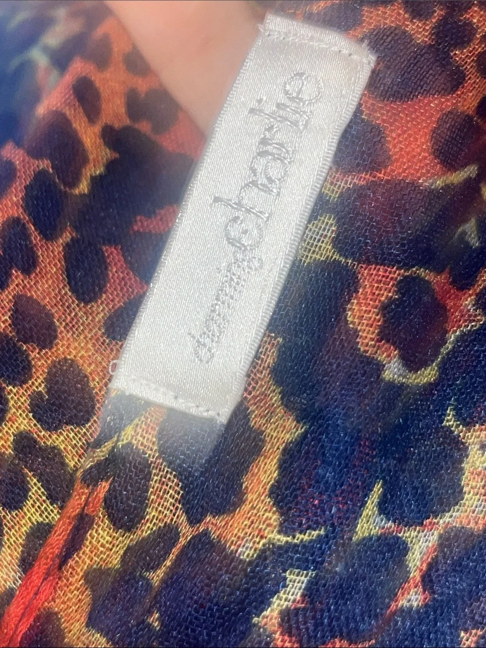 Fashion Leopard Print Infinity Scarf - Orange & Black Charming Charlie S34